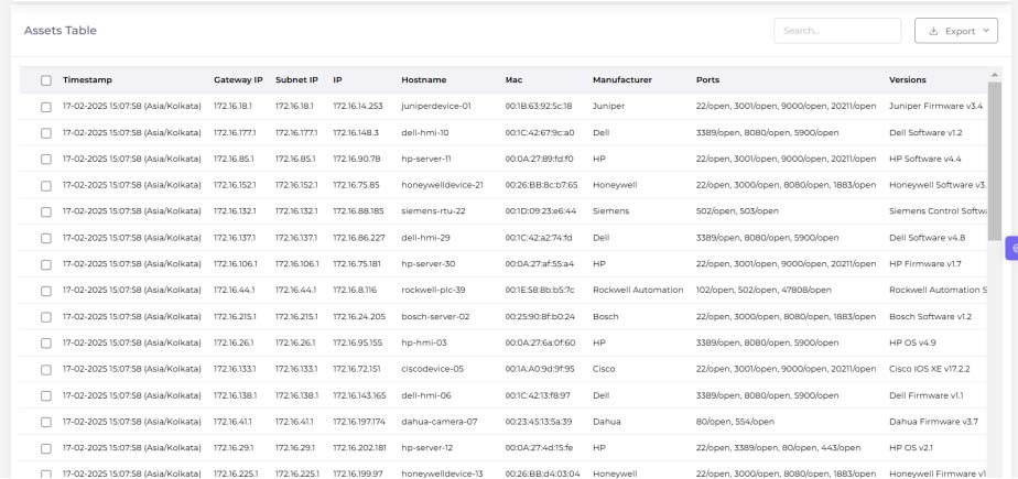 Real-Time OT Asset Discovery